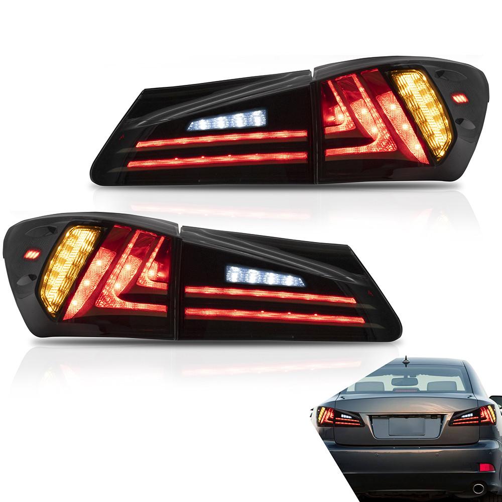 VLAND Car Accessories LED Tail Lights Assembly For Lexus Sedan XE20 IS250 IS350 2006-2013 Full LED Turn Signal Reverse Lights
