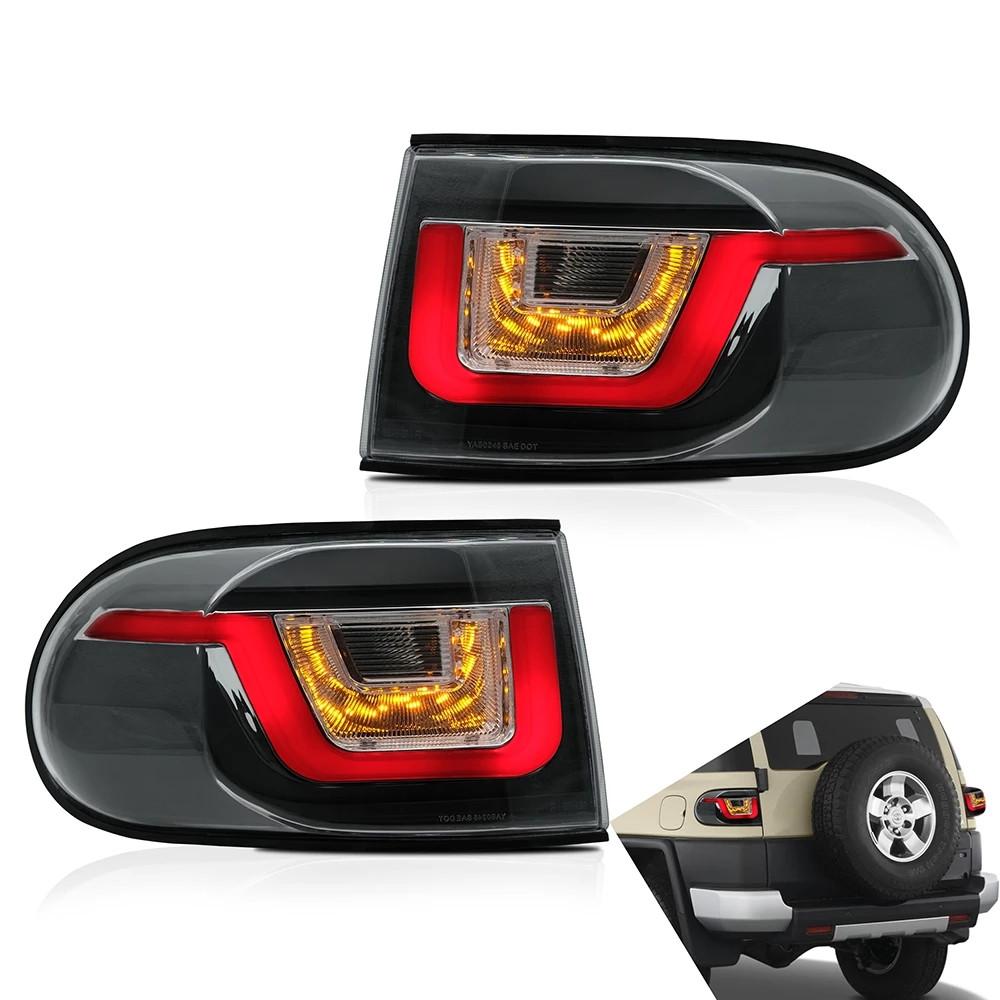 VLAND Tail Lights Assembly For Toyota FJ Cruiser 2007-2015 Taillight Tail Lamp With Turn Signal Reverse Lights LED DRL Light