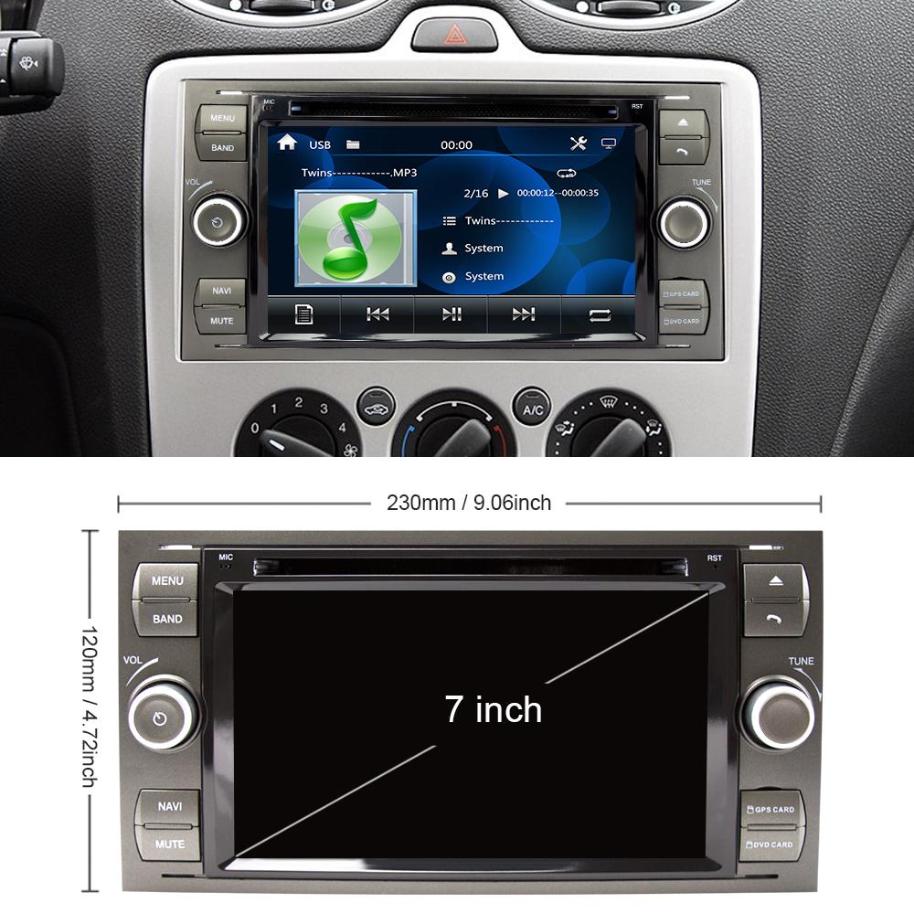 Eunavi 7 inch 2 din Autoradio Car DVD player Radio GPS Navigation for Ford/Mondeo/Focus/Transit/C-MAX/S-MAX/Fiesta SWC USB RDS