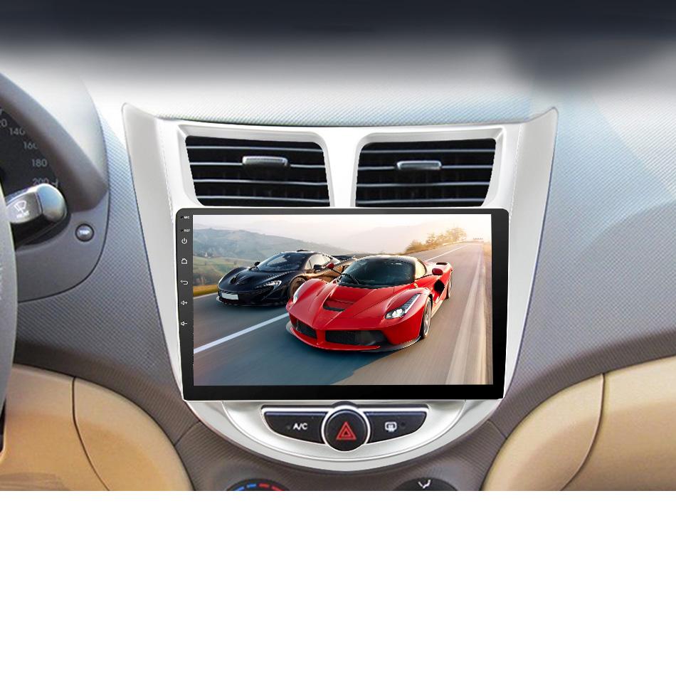 Eunavi DSP DTS HIFI Android 10 Car Radio GPS for Hyundai Solaris Verna Accent 2010-2018 Multimedia Video Player GPS Navigation