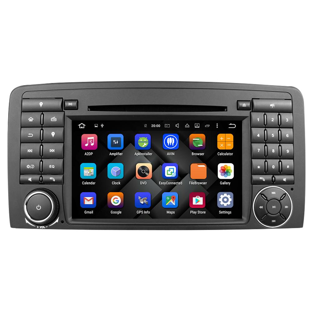 Eunavi 2 din Octa core Android 9 Car multimedia radio dvd gps for Mercedes Benz R Class W251 2006-2013 R280 R300 R320 R350 DSP