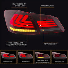 Cargar imagen en el visor de la galería, VLAND Tail lights Assembly for Honda Accord 2013 2014 2015 Taill Lamp for with Sequential Turn Signal Full LED Plug-and-play