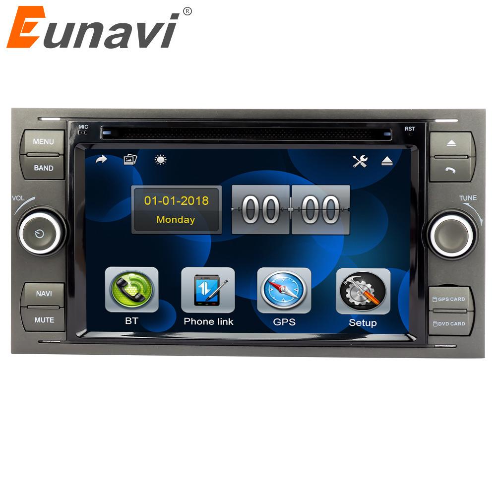 Eunavi 7 inch 2 din Autoradio Car DVD player Radio GPS Navigation for Ford/Mondeo/Focus/Transit/C-MAX/S-MAX/Fiesta SWC USB RDS