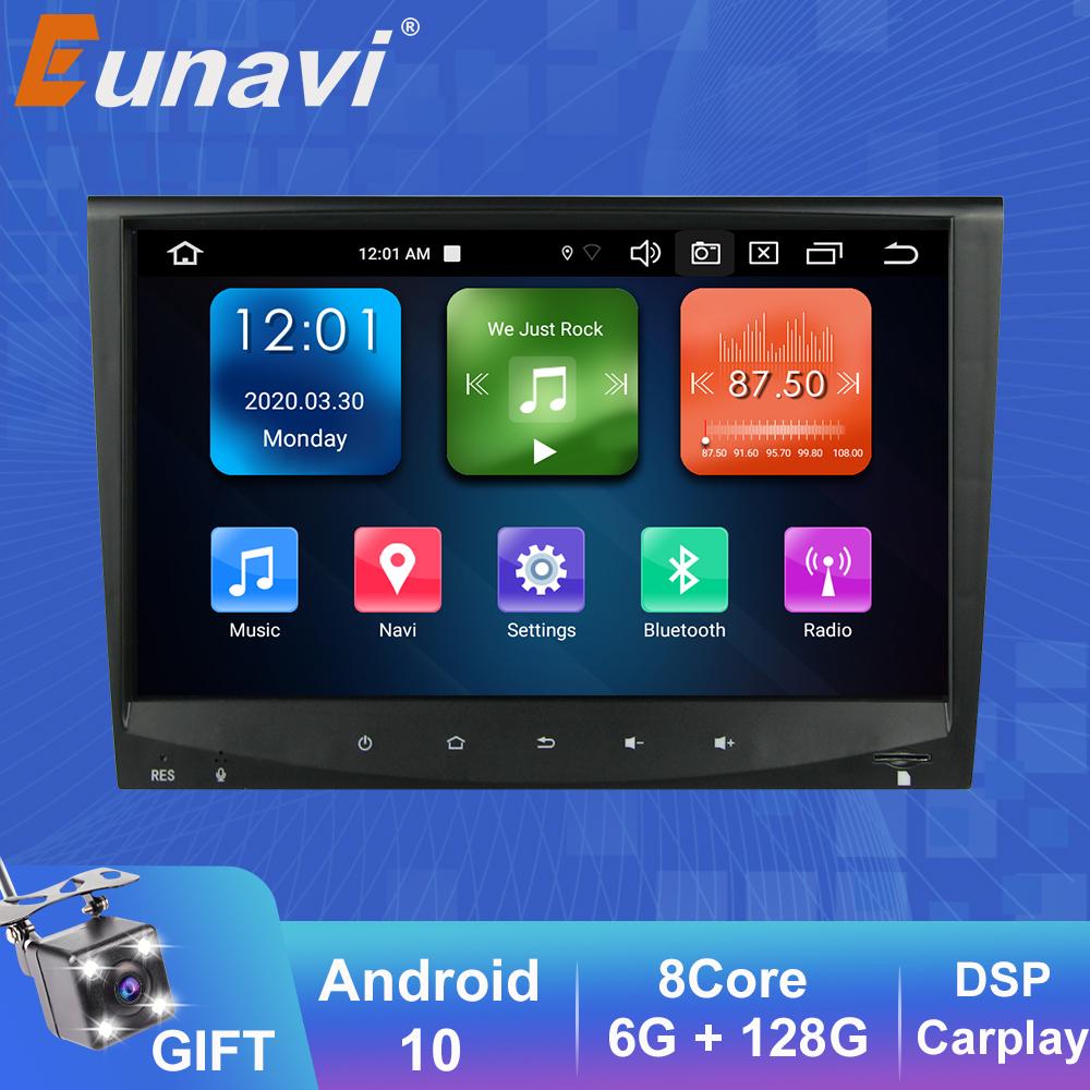 Eunavi 2 DIN Android10 Car Media Radio GPS Carplay For Porsche 911 997 Cayman 987 Boxster 987 997 Facelift 2005-2012 8"1280*720P