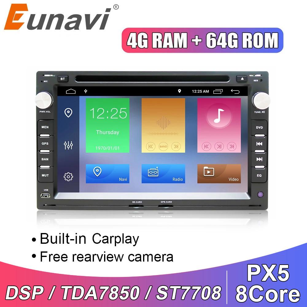 Eunavi 2 Din Android Car Multimedia Radio Player GPS Auto For VW Volkswagen PASSAT B5 MK4 MK5 JETTA BORA POLO TRANSPORT T5 DSP