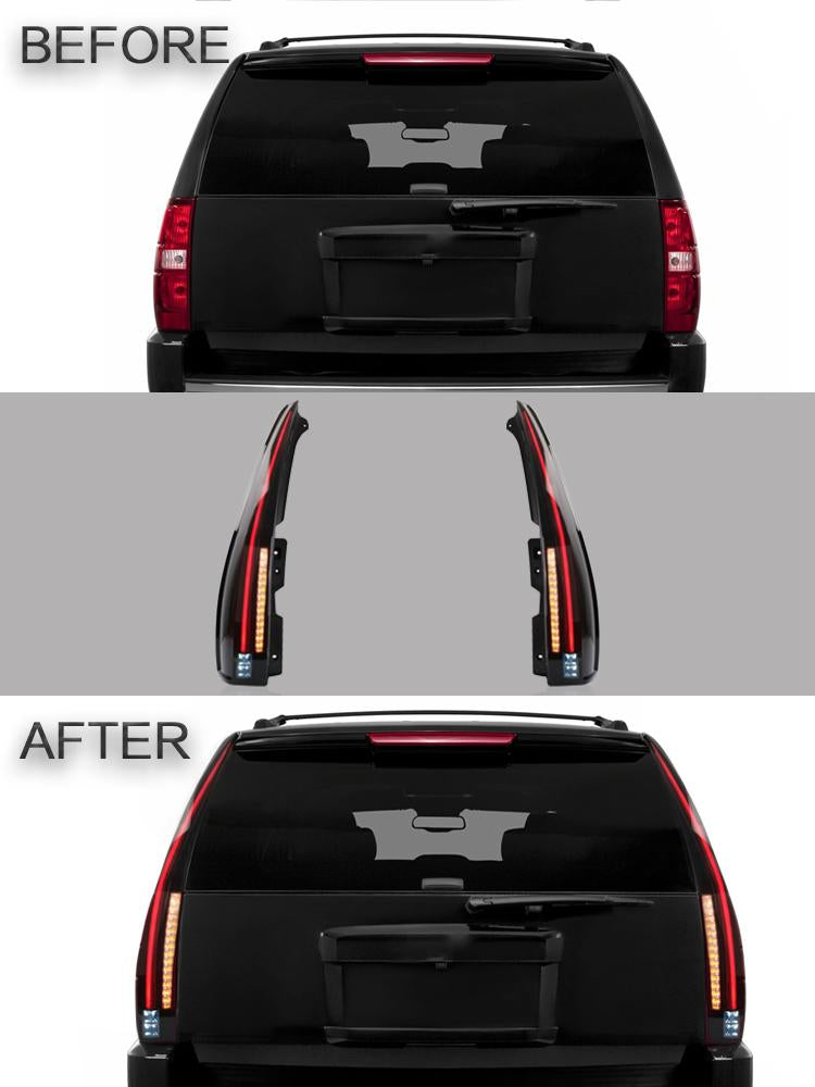 VLAND Car Accessories Tail Lights Assembly For GMC Yukon 2007-2014 Chevy Tahoe/Suburban Tail Lamp Turn Signal Reverse Lights