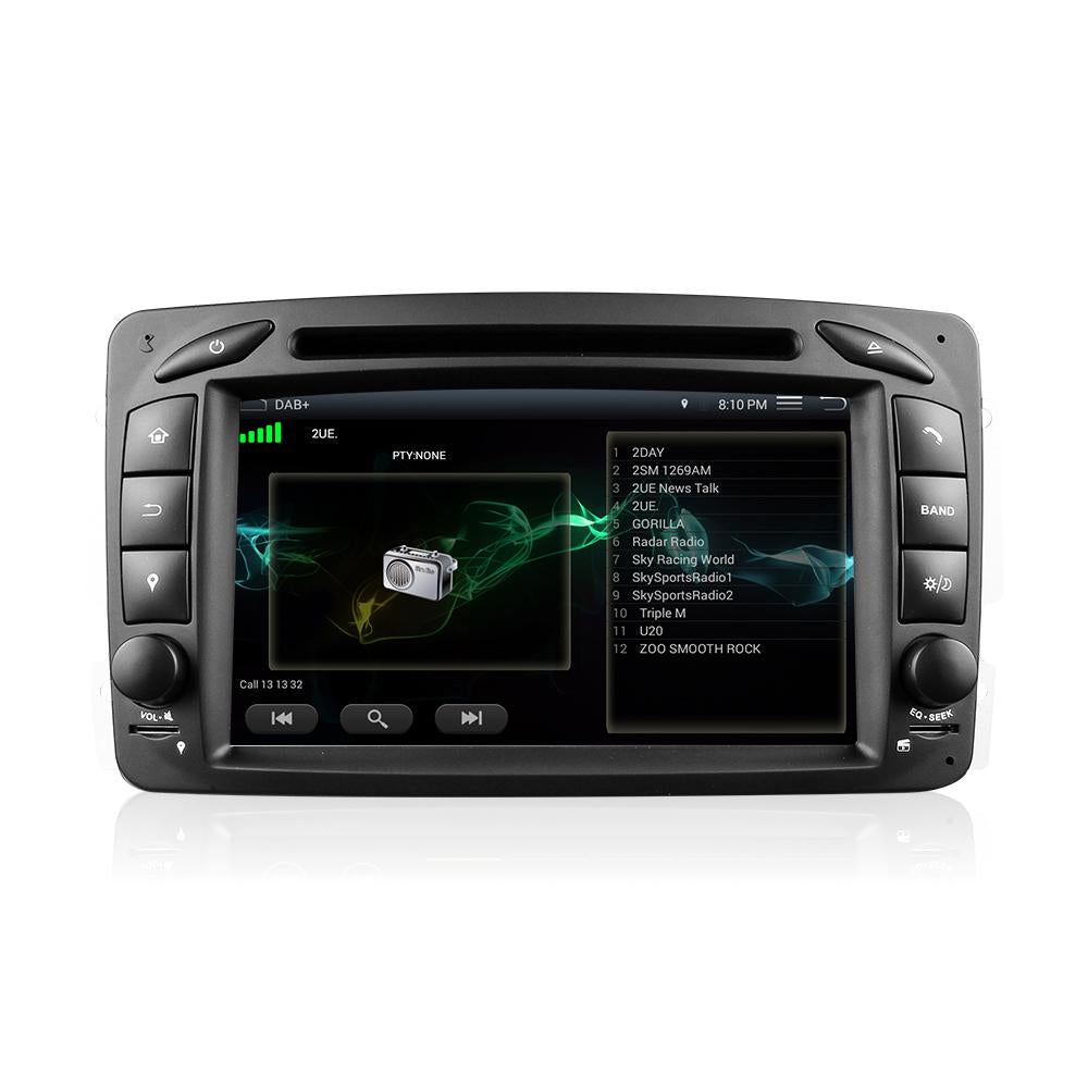 Eunavi 7" Android 9.0 Car DVD Player For Mercedes Benz W209 W203 W463 Viano W639 Vito Wifi 3G GPS Bluetooth Radio Stereo audio