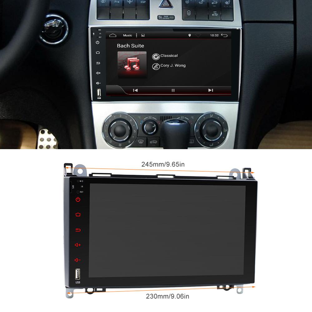 Eunavi 2 Din samochodowy radio odtwarzacz multimedialny Android 10 Automotivo dla Mercedes/Benz/Sprinter/B200/B-class/W245/B170/W169 gps stereo