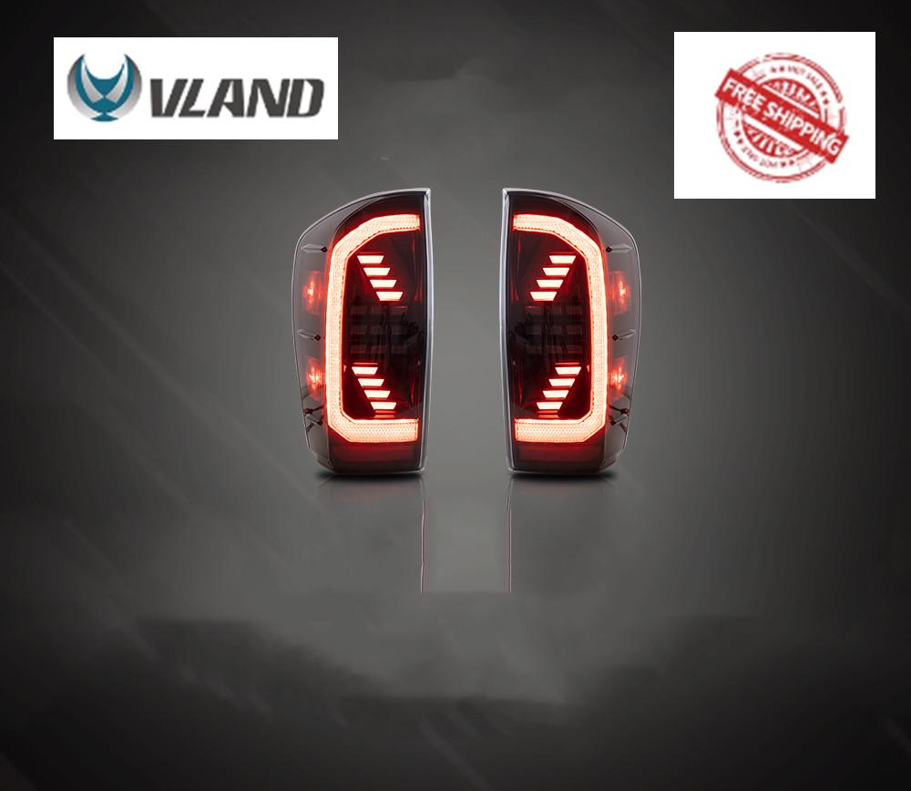 VLAND Car Lamp Assembly For Toyota Tacoma TRD 2016-2021 Full LED Taillights TRD Off Road Tail Lights SR5 Limited Red Turn Signal