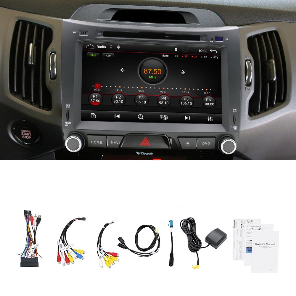 Eunavi 2 din Android 10 car dvd radio for KIA sportage 2011 2012 2013 2014 2015 headunit gps navigation 2din multimedia stereo