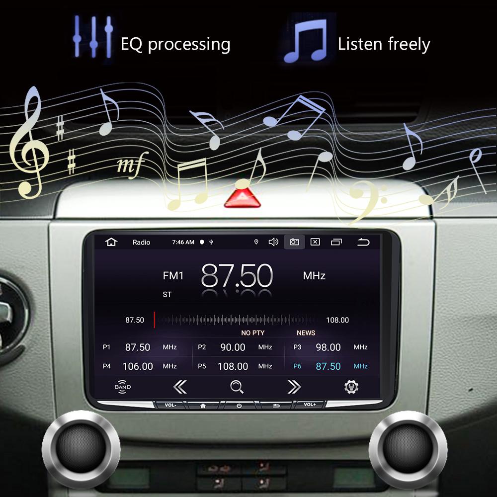 Eunavi DSP 2 Din Android Car Multimedia Radio GPS For Volkswagen VW Skoda Octavia Golf 5 6 Passat B6 B7 Touran Tiguan Polo Jetta