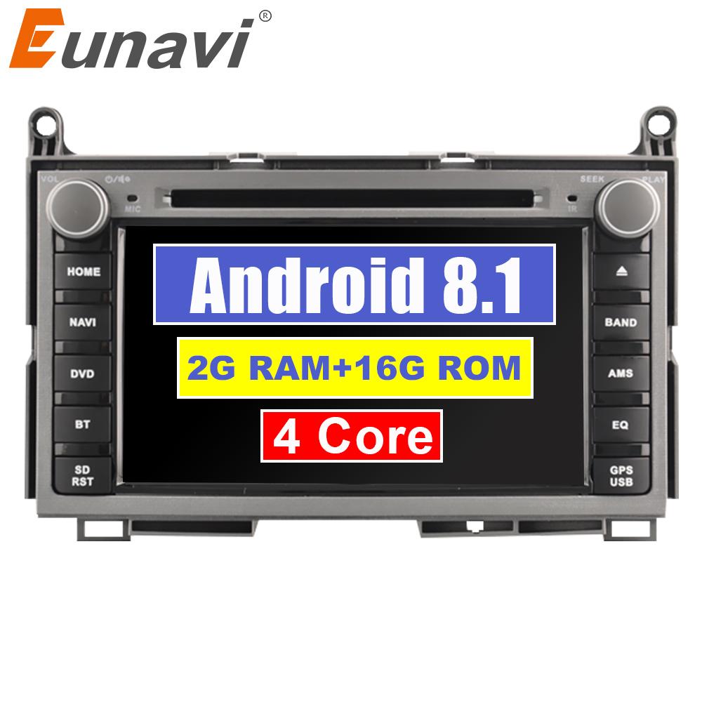 Eunavi 2 din Quad core Android 8.1 Car DVD For TOYOTA AVENSIS 7 inch Radio GPS Navi Stereo head unit Multimedia player in dash