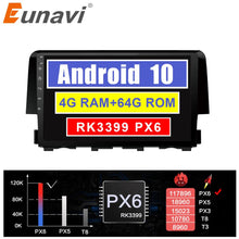 Load image into Gallery viewer, Eunavi 2 DIN Car Radio headunit For Honda Civic 2016 2017 2018 radio stereo multimedia player Android 10 TDA7850 NO DVD GPS