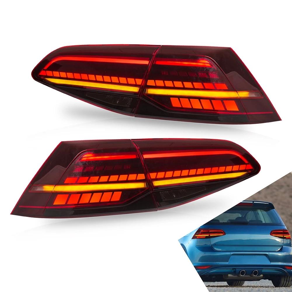 VLAND Tail Lights Assembly For Volkswagen Golf 7 2013-2019 Taillight Tail Lamp With Turn Signal Reverse Lights LED DRL Light