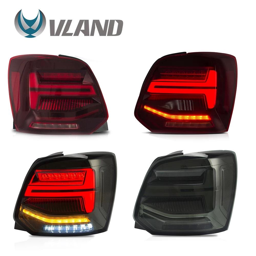 VLAND Tail lights Assembly for Volkswagen Polo 2011-2017 Taillight Tail Lamp with Turn Signal Reverse Lights LED DRL light