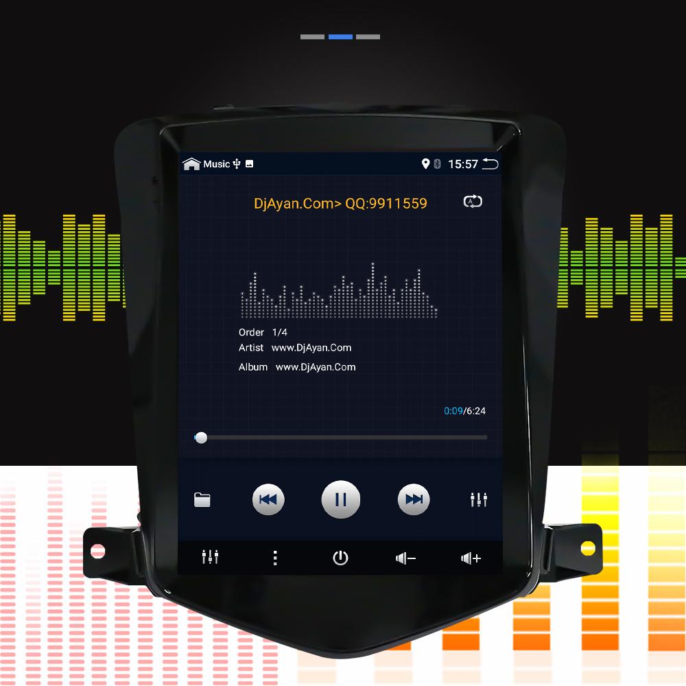 Eunavi 2 Din Android car radio Multimedia For Chevrolet Cruze J300 2009-2014 headunit Vertical Tesla screen stereo audio gps