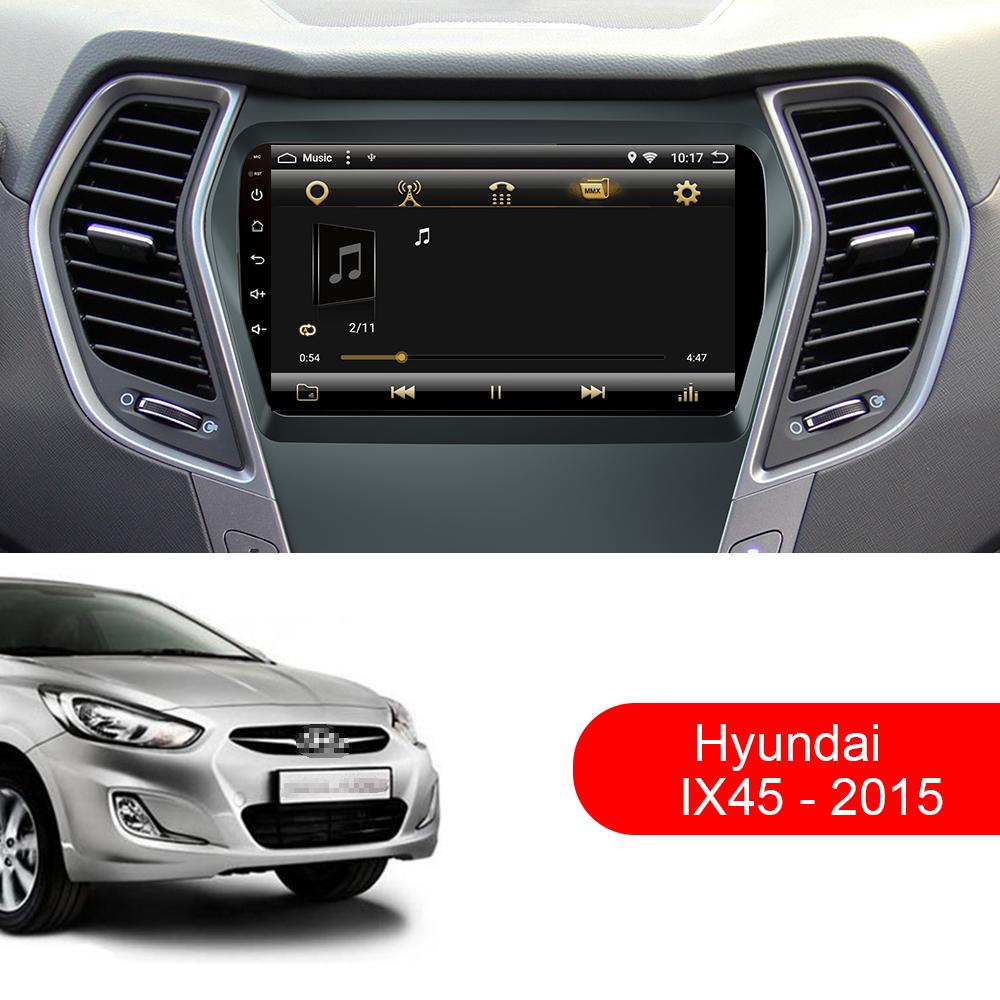Eunavi 2 din Car radio multimedia Android 10 For Hyundai IX45 Santa fe GPS navigation headunit stereo audio video RDS WIFI