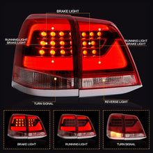 Load image into Gallery viewer, VLAND Tail Lights Assembly For Toyota Land Cruiser 2008-2015 Taillights Tail Lamp With Turn Signal Reverse Lights DRL Light