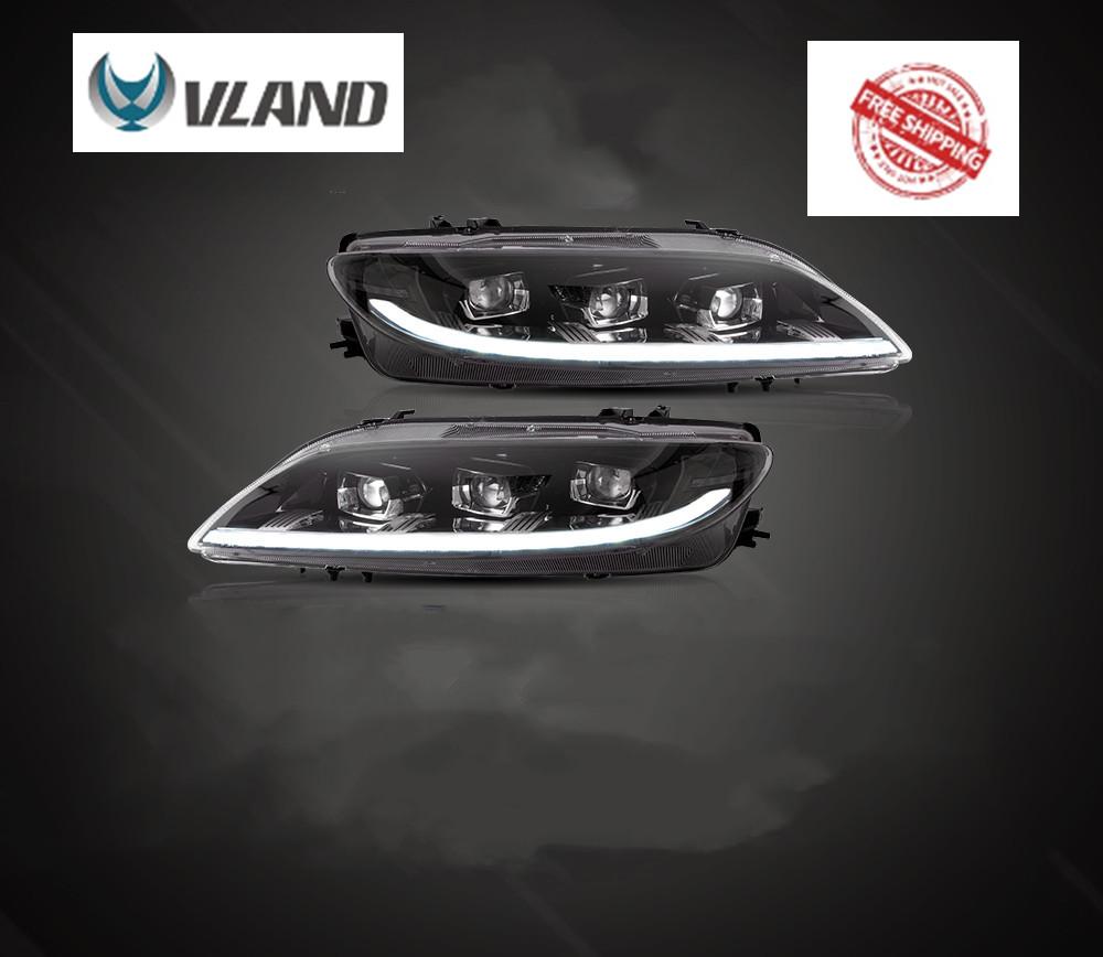 VLAND Car Lamp Assembly For Mazda 6 Headlight 2003-2015 With Start Up Animation DRL Full LED Front Lights Sequential Turn Signal
