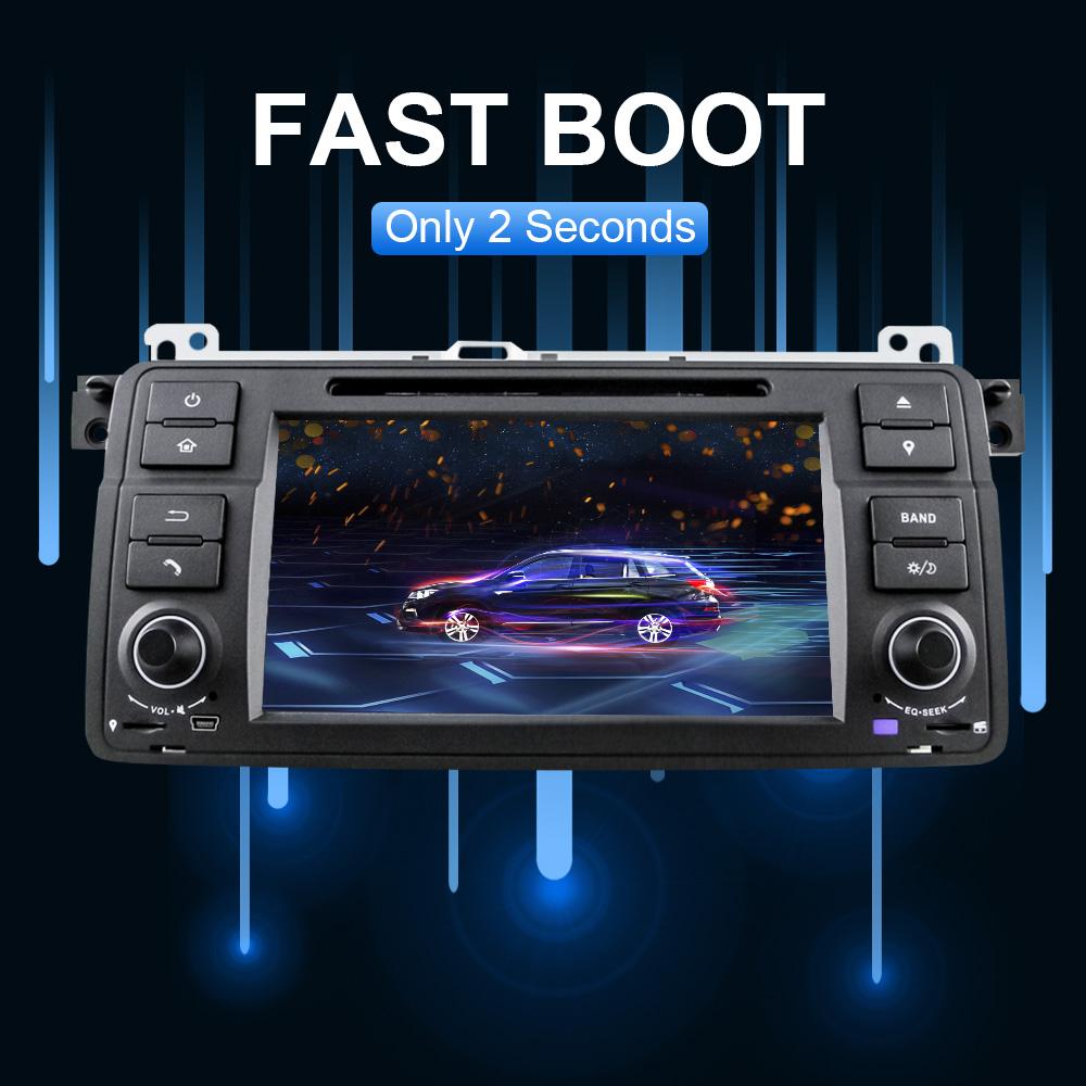 Eunavi one 1 din Android 10 Car DVD Radio GPS for BMW E46 M3 Rover 3 Series auto radio stereo navigation headunit in dash 4G RDS