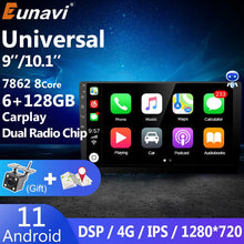Load image into Gallery viewer, Eunavi 6GB 128GB 8Core CarPlay DSP 2din Android 11 Car Radio GPS Universal Head unit Multimedia Player Navigation Autoradio dvd