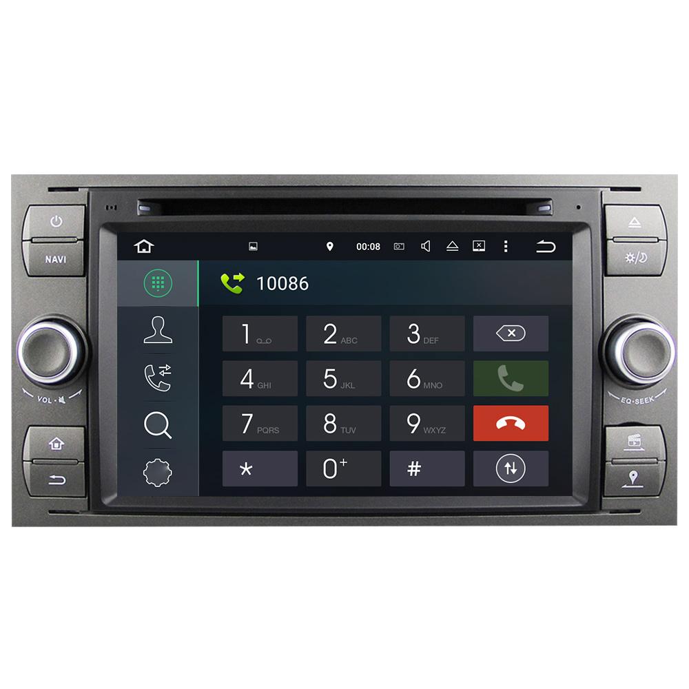 Eunavi Car Multimedia Player Android 9 GPS Autoradio 2 Din 7 Inch For Ford/Mondeo/Focus/Transit/C-MAX/S-MAX/Fiesta 2GB RAM DVD