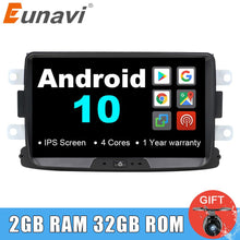Load image into Gallery viewer, Eunavi 1 Din Android car radio gps for Renault Dacia Duster Sandero Lodgy Dokker navigation 4G Screen HD headunit 8 inch no dvd