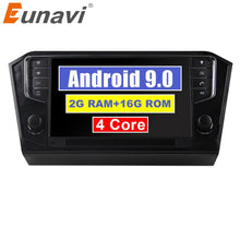 Load image into Gallery viewer, Eunavi 1 din Android 9.0 Car Radio Stereo Multimedia Player For VW Passat B7 GPS Navigation Headunit subwoofer 9&quot; bluetooth