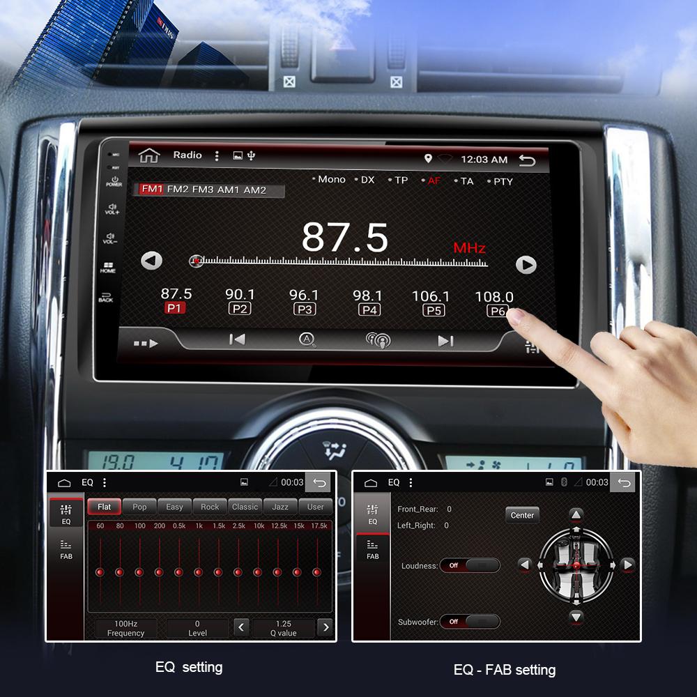 Eunavi 2 din Android 10 car radio stereo multimedia GPS for Toyota Reiz 2010-2017 2din headunit TDA7851 Subwoofer USB NO DVD