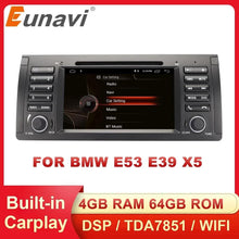 Load image into Gallery viewer, Eunavi 1 din 7&#39;&#39; Android 10.0 Car dvd player For BMW E53 E39 X5 Quad core Auto radio Car Multimedia Stereo with DSP WIFI BT SWC