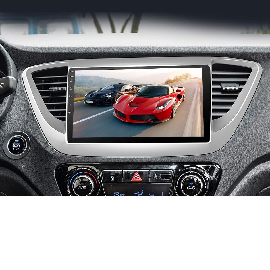 Eunavi 2din car radio stereo multimedia player for Hyundai verna 2017 Android 10 system 2 din headunit GPS TDA7851 4G 64GB