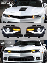 Charger l&#39;image dans la galerie, Custom Colorful Edition Headlamp Car Assembly for Chevrolet Camaro 5th Generation 2014 2015 Head light turn signal 23398035
