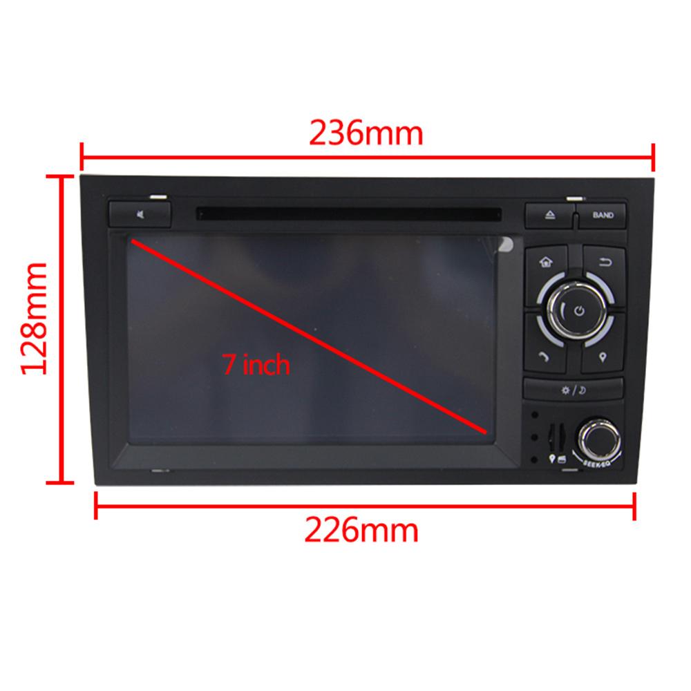 Eunavi 2 Din 7'' Car GPS Navigation DVD Player Stereo Video For Audi A4 S4 2002-2007 with steer wheel control touch screen