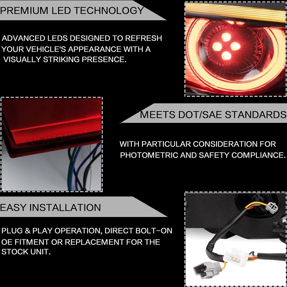 LED Taillights For Mazda 3 AXELA  Smoked with Dynamicwith Turn Signal Reverse DRL Lights Car Accessories2014-2018
