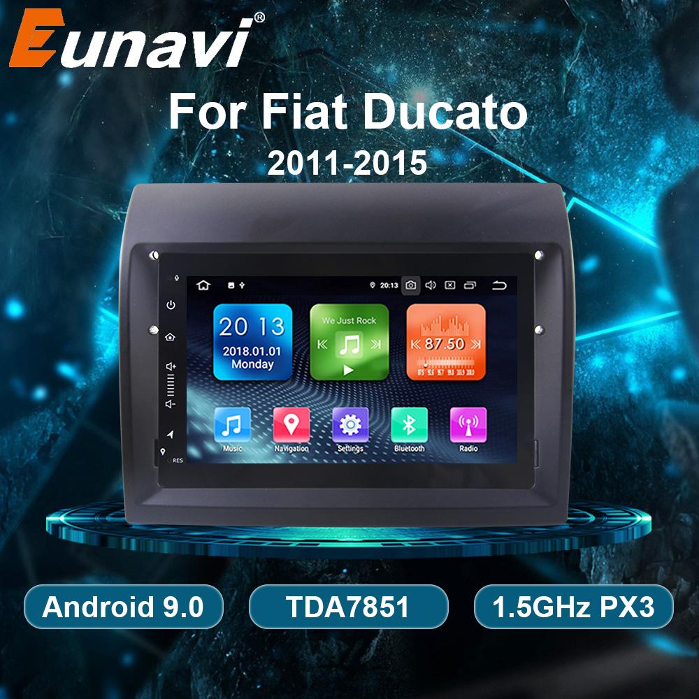 Eunavi Android 9.0 Car Radio Multimedia Player GPS Stereo For Fiat Ducato 2011-2015 Citroen Jumper Peugeot Boxer Navigation 1din