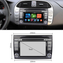 Load image into Gallery viewer, Eunavi 2 Din Android 9.0 Car DVD 7 inch Quad core Autoradio GPS Navigation For Fiat Bravo 2007 2008 2009 Car Radio Stereo WIFI
