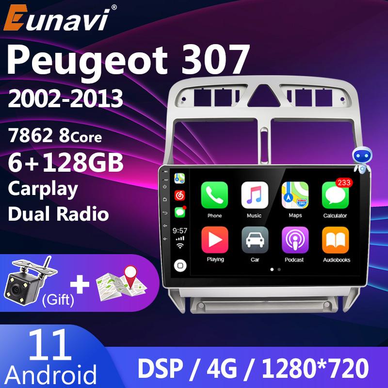 Autoradio 2din Android 11 car multimedia player for Peugeot 307 307CC 307SW 2002-2013 car radio GPS navigation WiFi Bluetooth 4G