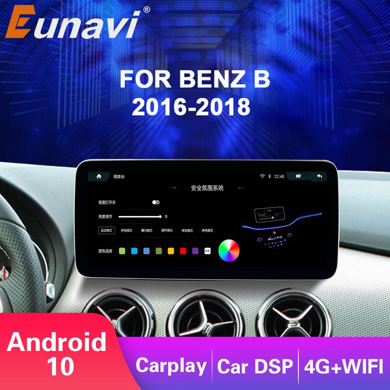 Eunavi Android 10 Car Radio GPS Stereo For Mercedes Benz B Mercedes benz B Class W246 B150 B200 B220 B250 2016-2018 4G WIFI