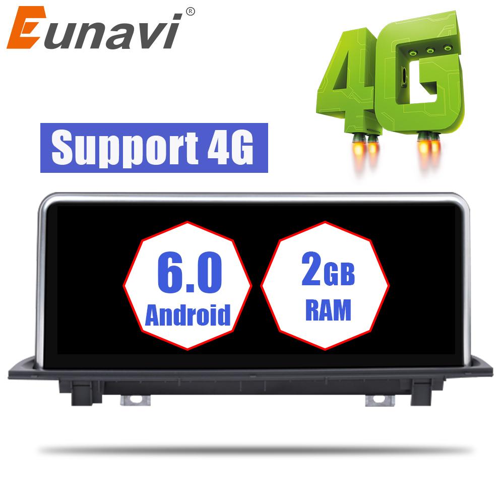 Eunavi Android 6.0 Car Radio Stereo GPS Navi Multimedia player For BMW X1 Series F48 NBT(6P) 2016 2017 WIFI 4G 10.25'' screen