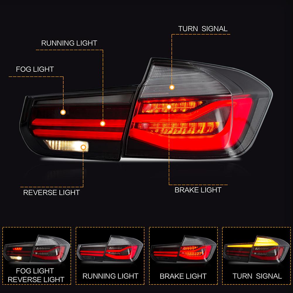 FAST Delivery VLAND Tail Lights Assembly For 12-18 BMW 3 Series F30 F80 2013-2018 LED Tail Lamp With Turn Signal Reverse Lights