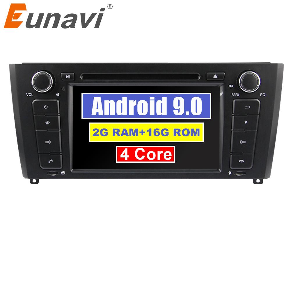 Eunavi 1 din 7'' Quad Core Android 9.0 Car multimedia DVD player GPS Navi Radio For 1 Series BMW E81 E82 2004-2012 OBD2 WIFI RDS