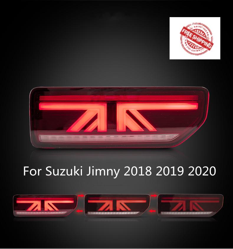 Car 12V LED Tail Lights For Suzuki Jimny  Rear Turn Signal Brake Light Reversing Lamp Reflector Stop Taillight2018 2019 2020