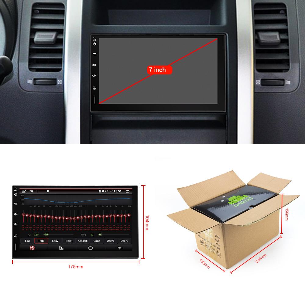 Eunavi 2 Din Universal Car Mutimedia Player Radio Audio Auto GPS Navigation Android 2din Headunit TDA7851 4G 64GB DSP WIFI