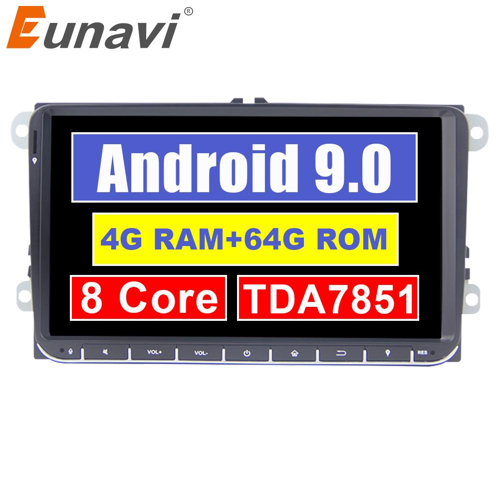 Eunavi 2 Din Android Car Radio GPS Multimedia for VW Passat B6 Polo GOLF 5 Touran Jetta Tiguan Magotan Seat Auto Audio 8CorRE 4G