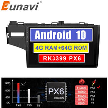 Load image into Gallery viewer, Eunavi 2 din no dvd Car Multimedia Radio Stereo For 2014 2015 HONDA JAZZ FIT Right Hand Drive GPS 4G 64G WIFI BT Android System
