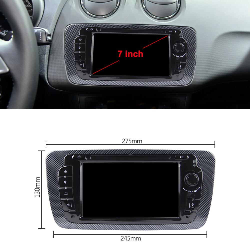 Eunavi 2 Din Android Car DVD Radio For Seat Ibiza 6j 2009 2010 2012 2013 GPS Navigation 7‘’ Screen radio Audio Multimedia Player