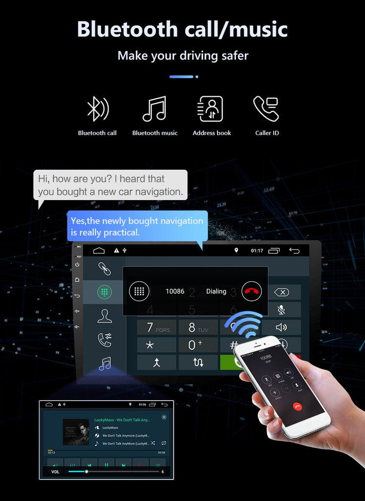 Eunavi 12.1'' QLED Screen 2 DIN Android Auto Radio Stereo Universal Car Multimedia Video Player GPS Navi Carplay DSP Autoradio