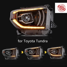 Cargar imagen en el visor de la galería, VLAND Headlamp Car Headlights Assembly for Toyota Tundra LED Projector Headlights LED DRL with moving turn signal Dual Beam Lens