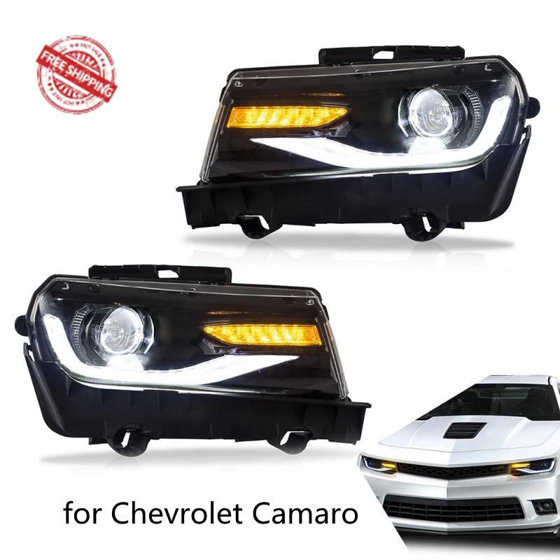 VLAND Custom Colorful Edition Headlamp Car Assembly for Chevrolet Camaro 5th Generation 2014 2015 Head light turn signal