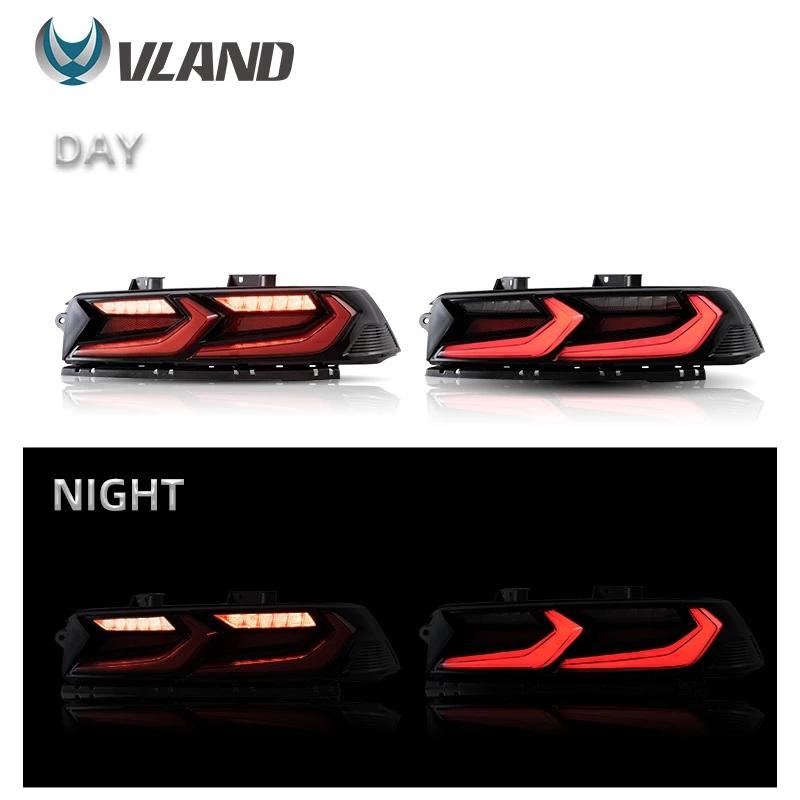 Vland Car Lamp Assembly For Chevrolet Camaro New 5th Gen Full LED Corvette C8 Style Rear Lights 2014 - 2015 Tail Lights
